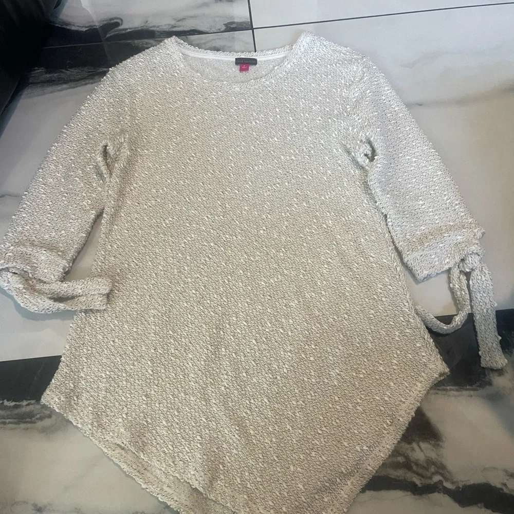 Vince Camuto Cream Textured Sweater - Picture 2 of 4